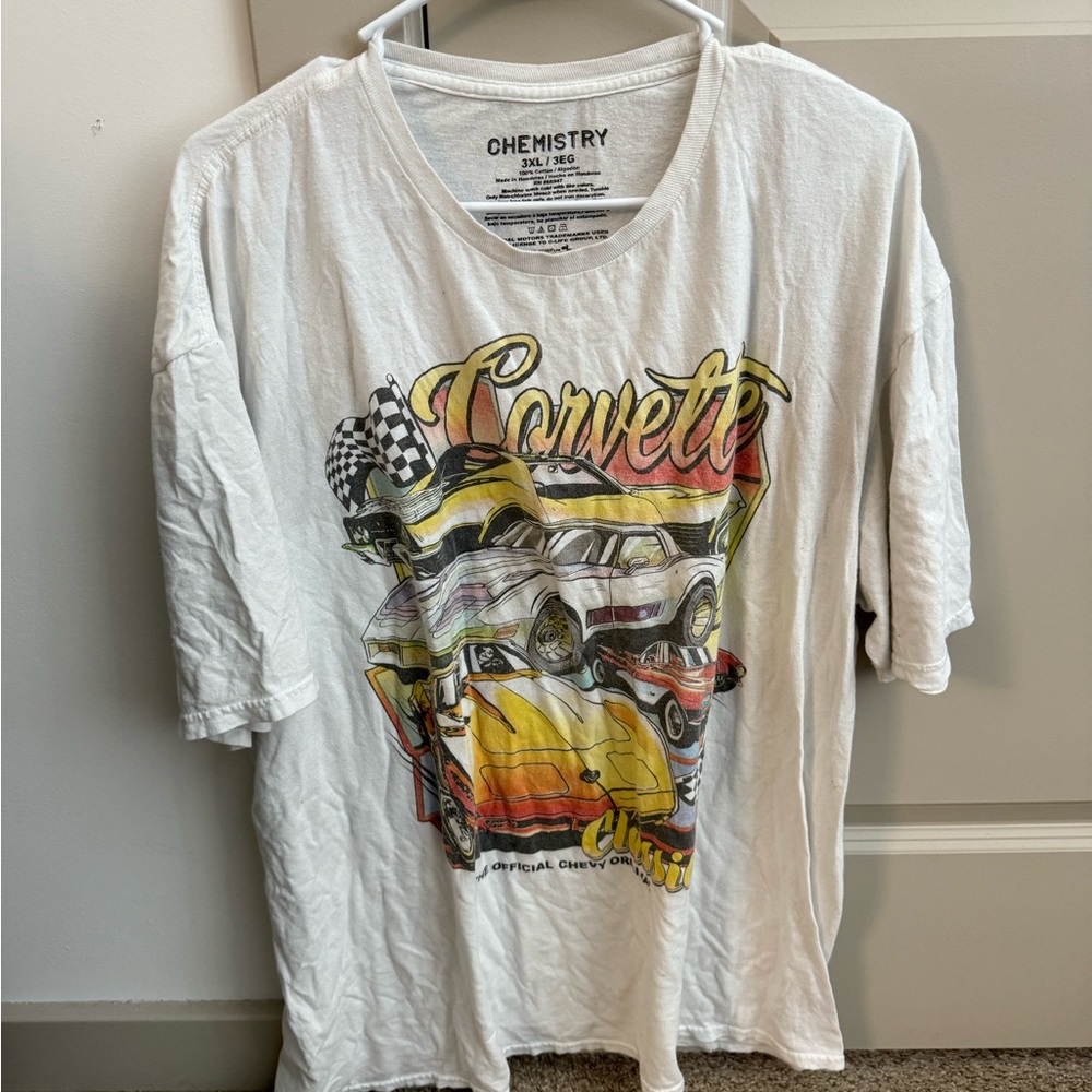 Chemistry White Corvette Graphic Tee